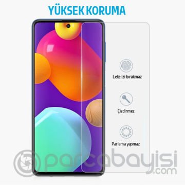 SM Galaxy F62 - M62 Tempered  Cam Ekran Koruyucu
