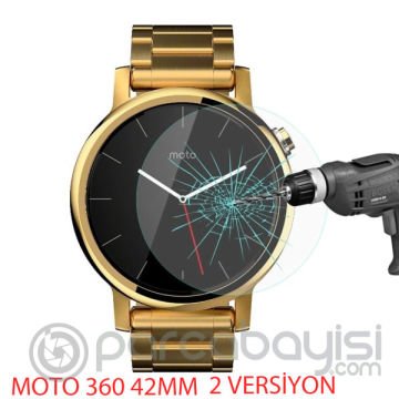 Motorola Moto 360 42mm 2versiyon Kırılmaz Cam Ekran Koruyucu