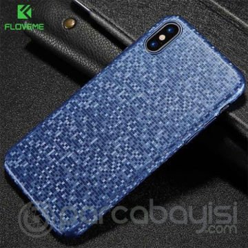 Floveme İPhone X- XS Mozaik Ultra Slim Premium Pc Fit Kılıf