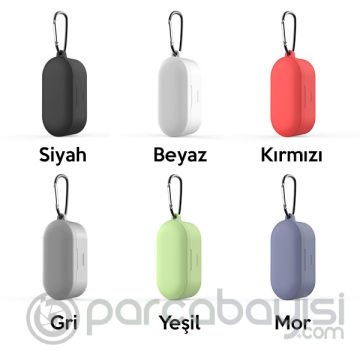 QCY T1S-T2C Bluetooth Kulaklık İçin Silikon Koruma Kılıf+ Anahtarlık