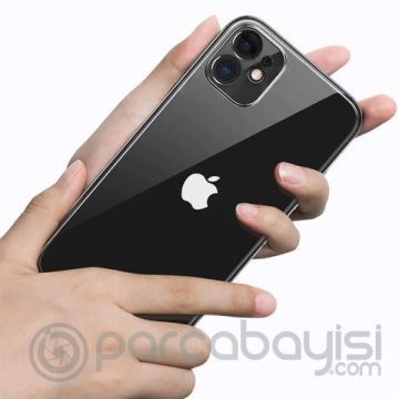 ALLY İPhone 12 6.1 Metal Görünümlü Darbeye Dayanıklı Silikon Kılıf