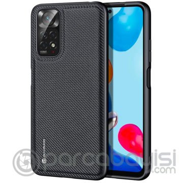 Dux Ducis Fino Serisi Xiaomi Redmi Note 11 -11S Kılıf Premium Dokuma Silikon Kılıf