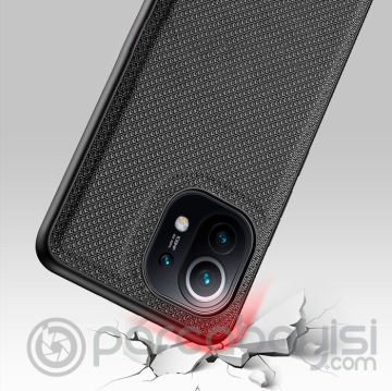 Dux Ducis Fino Serisi Xiaomi Mi 11 Kılıf Premium Dokuma Silikon Kılıf