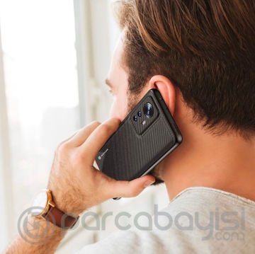Dux Ducis Fino Serisi Xiaomi 12 Pro Kılıf Premium Dokuma Silikon Kılıf