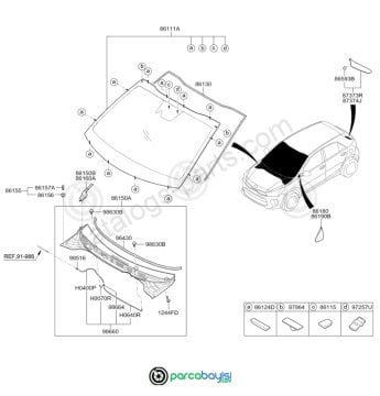 Kia Rio Stonic Ön Cam | 86111H8000