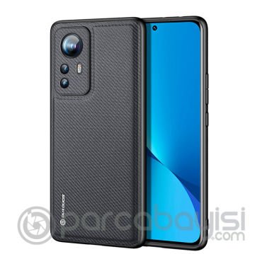 Dux Ducis Fino Serisi Xiaomi 12 - 12x Kılıf Premium Dokuma Silikon Kılıf
