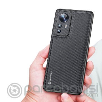 Dux Ducis Fino Serisi Xiaomi 12 - 12x Kılıf Premium Dokuma Silikon Kılıf