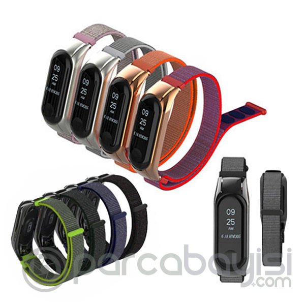 Xiaomi Mi Band 3  Best Nylon Kayış Kordon ZEYTİN YEŞİLİ