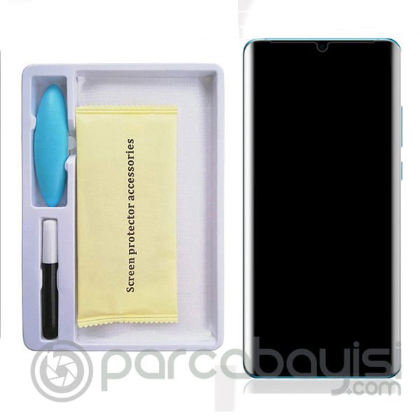 Huawei P30 Pro Full Uv Liquid+uv Işık 3D Full Kırılmaz Cam Ekran Koruyucu