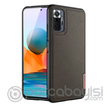 Dux Ducis Fino Serisi Xiaomi Redmi Note 10 Pro Kılıf Premium Dokuma Silikon Kılıf