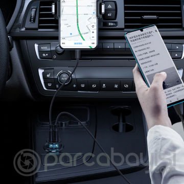 KUULAA 3.4A 17W Hızlı Şarj Şeffaf Mini Dual USB Araç Şarj Başlık