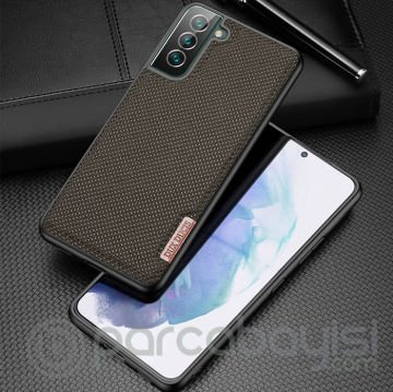 Dux Ducis Fino Serisi Samsung Galaxy S22 Kılıf Premium Dokuma Silikon Kılıf