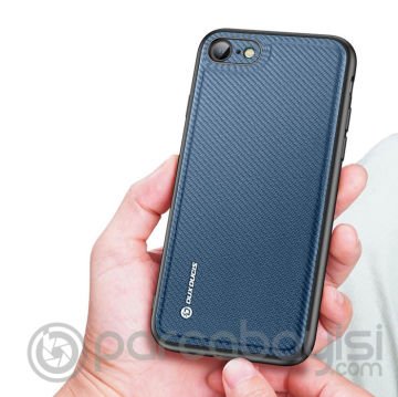 Dux Ducis Fino Serisi İPhone SE 2020-2022 Kılıf Premium Dokuma Silikon Kılıf  iPhone 7 - 8-