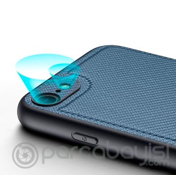 Dux Ducis Fino Serisi İPhone SE 2020-2022 Kılıf Premium Dokuma Silikon Kılıf  iPhone 7 - 8-