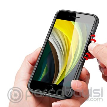 Dux Ducis Fino Serisi İPhone SE 2020-2022 Kılıf Premium Dokuma Silikon Kılıf  iPhone 7 - 8-