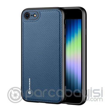 Dux Ducis Fino Serisi İPhone SE 2020-2022 Kılıf Premium Dokuma Silikon Kılıf  iPhone 7 - 8-