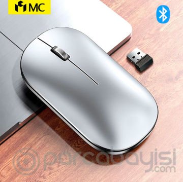ALLY MC 502 Kablosuz 2.4 Bluetooth Mouse Type-C Şarjlı Premium