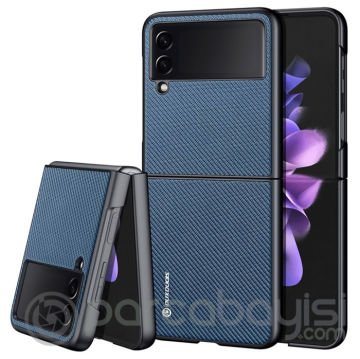 Dux Ducis Fino Serisi Samsung Galaxy Z Flip3 Kılıf Premium Dokuma Silikon Kılıf