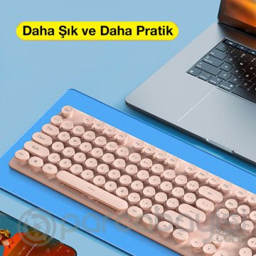 ALLY MC KM600 Kablosuz Bluetooth Klavye ve Mouse Seti Type C Şarjlı