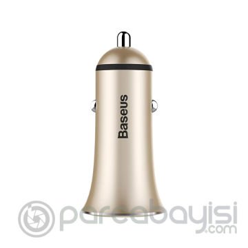 Baseus Trumpet Serisi 3.1A Çift Usb Girişli Metal Araç Şarjı