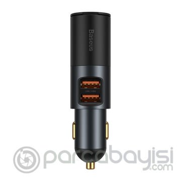 BASEUS 120W Hızlı Şarj Araç Şarj Cihazı Ve Araç Çakmaklık Çift USB Çıkışlı