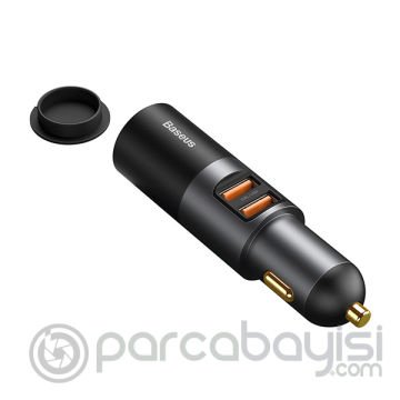 BASEUS 120W Hızlı Şarj Araç Şarj Cihazı Ve Araç Çakmaklık Çift USB Çıkışlı