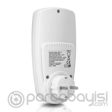 Ally Wattmetre Enerji Tüketim Sarfiyat Ölçer Ölçüm Priz 230V-3680W-16A