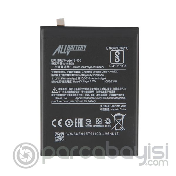 Xiaomi Bn36 Xiaomi Mi 6x ,A2 Pil Batarya