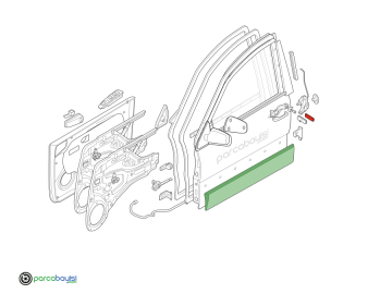 Kia Sportage 2004-2009 Ön Kapı Bakaliti Sol Orjinal | 877210Z000