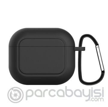 Ally Apple AirPods 3 için Kancalı Ultra İnce Silikon Kulaklık Kılıfı