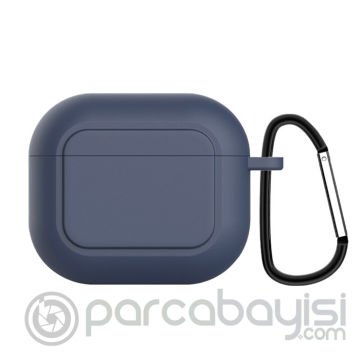 Ally Apple AirPods 3 için Kancalı Ultra İnce Silikon Kulaklık Kılıfı