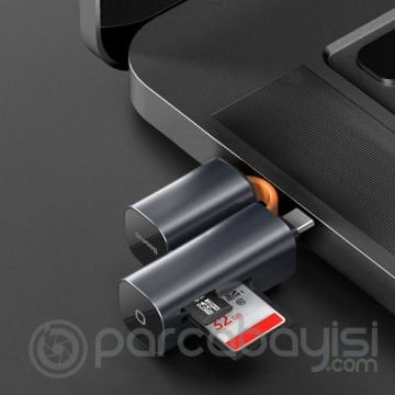 Baseus Mini-Cabin 2in1 Usb Type-C Usb 3.0 Hafıza Kart Okuyucu