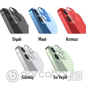 İPhone 12 3D Metal Kamera Koruyucu Metal Lens