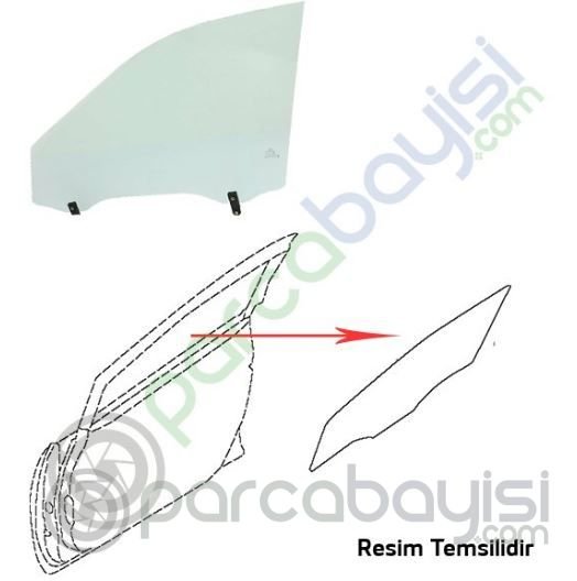 Kia Picanto Ön Sol Kapı Camı Orijinal | 82410G6021