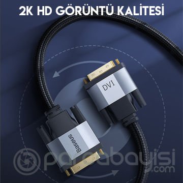 Baseus Enjoyment Series DVI TO DVI HDTV Projector Kablo 3 Metre