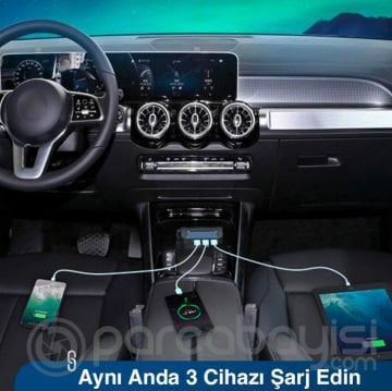 Ally 120W 3 USB Portlu Dönebilen Araç Çakmak Soket Adaptörü