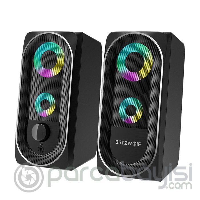 BlitzWolf  BW-GT1 RGB Renkli Işıklı Oyuncu Gamer Bilgisayar Hoparlör Seti
