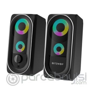 BlitzWolf  BW-GT1 RGB Renkli Işıklı Oyuncu Gamer Bilgisayar Hoparlör Seti