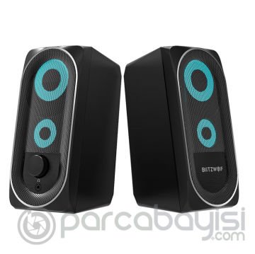 BlitzWolf  BW-GT1 RGB Renkli Işıklı Oyuncu Gamer Bilgisayar Hoparlör Seti