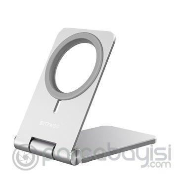 BlitzWolf BW-TS5 Çok Fonksiyonlu Magsafe Uyumlu Masaüstü Telefon Standı