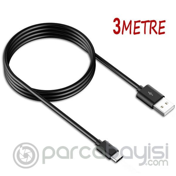 ALLY 3 Metre Type-C Uçlu Usb Kablo 2.4A Hızlı Şarj ve Data Kablosu