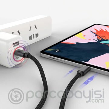 Ally Type C To Type C 3a Pd Halat Hızlı Şarj Data Kablosu 1m