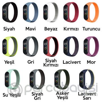 Xiaomi Mi Band 5-4-3  Nylon Kayış Kordon
