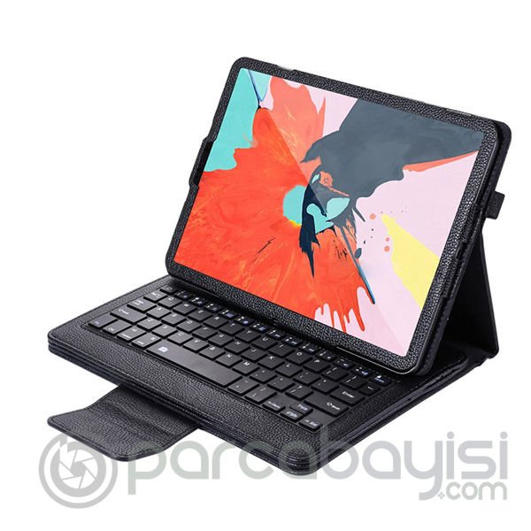 İpad Pro 11 İnch (2021-2020-2018) Bluetooth Klavye Ve Deri Kılıf