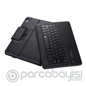 İpad Pro 11 İnch (2021-2020-2018) Bluetooth Klavye Ve Deri Kılıf
