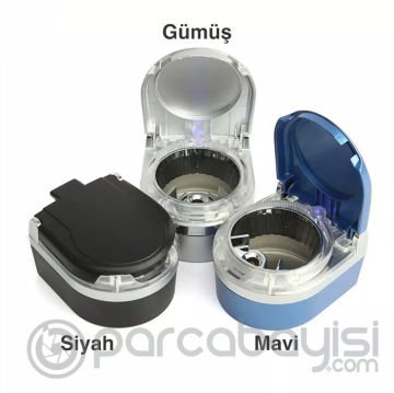 Ally SD-1201 Led Işıklı Kapaklı Araç Küllük Oto Araba Kül Tablası