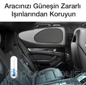 Ally Araç Oto Yan Cam Vantuzlu Güneşlik Kalkan 2 Adet 38x65cm