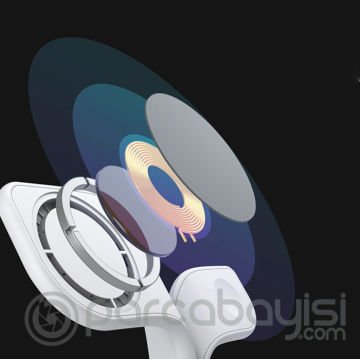 Ally 5in1 iPhone 14-13-12 Apple Watch Tutucu Kablosuz Şarj İstasyonu Hızlı Şarj Standı LED Işıklı