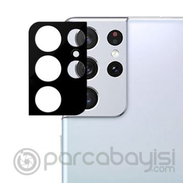 ALLY SM Galaxy S21 Ultra HD 3D Full Tempered Cam Kamera Koruyucu