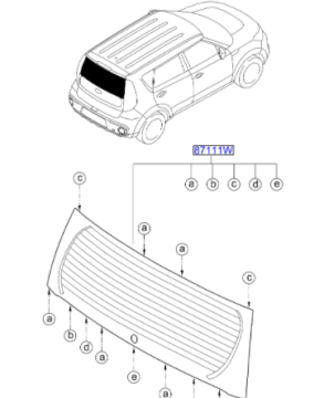 Kia Soul Arka Cam Orjinal | 87110B2010